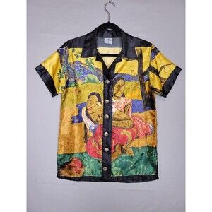 Vintage Arc En Ciel Shirt Mens Medium Gauguin When You Hear Art To Wear Rare